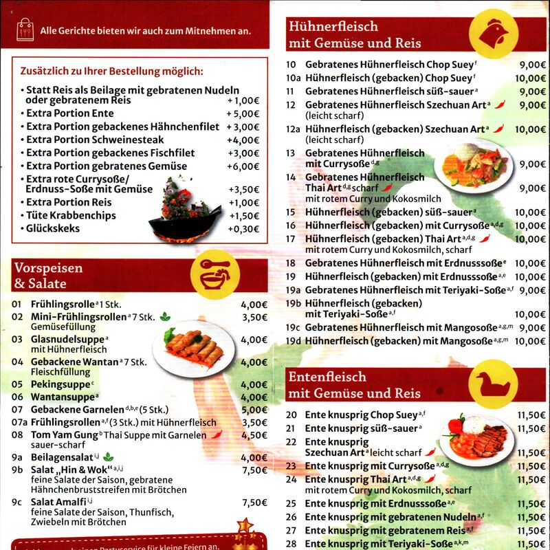 Speisekarte Teil 3